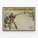Vintage Western-Poster The Thundering Herd - Zane Grey — gerahmtes Bild an der Wand