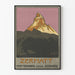 Vintage-Poster Berg Matterhorn Zermatt Schweiz