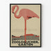 Vintage-Poster Wanddekoration Zoo Flamingo Rosa