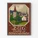 Vintage-Poster Zug Berg- und Straßenbahn Schweizer Stadt
