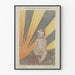 Vintage-Poster Baby Lichtstrahlen auf der Erde