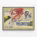 Vintage-Poster The Love Cycles - Gefährliche Abfahrt mit dem Fahrrad — gerahmtes Bild an der Wand